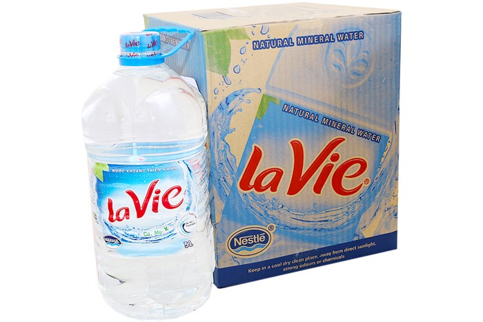 Thùng nước khoáng Lavie 5L